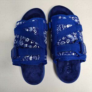 DRACO Slides Mens Shoes Size 10.5, 11, 11.5 Blue Sandals Bandana + Bag NEW